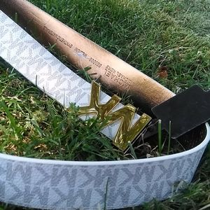 New! Michael Kors Signature Monogram Belt Medium